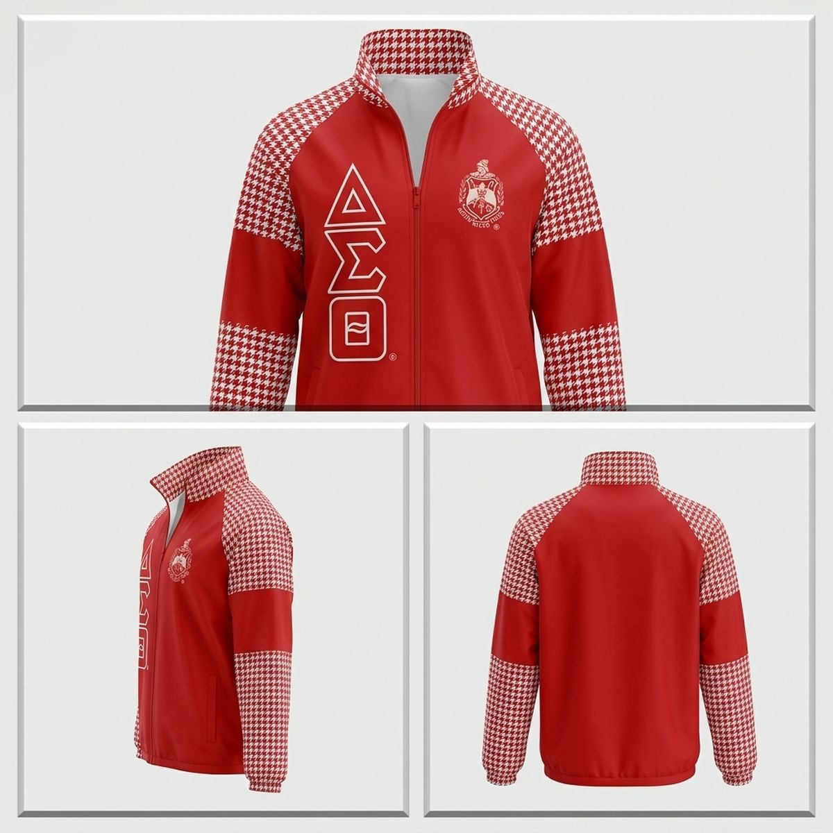 DST Greek Apparel Small Red Windbreaker Jacket