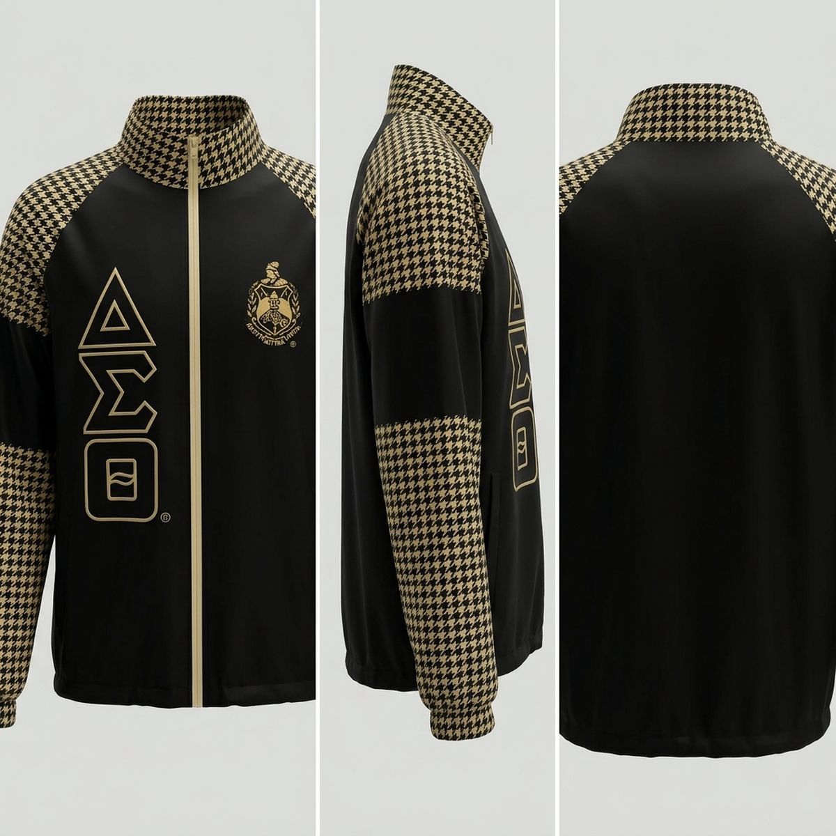 DST Greek Apparel 5XL Black Windbreaker Jacket