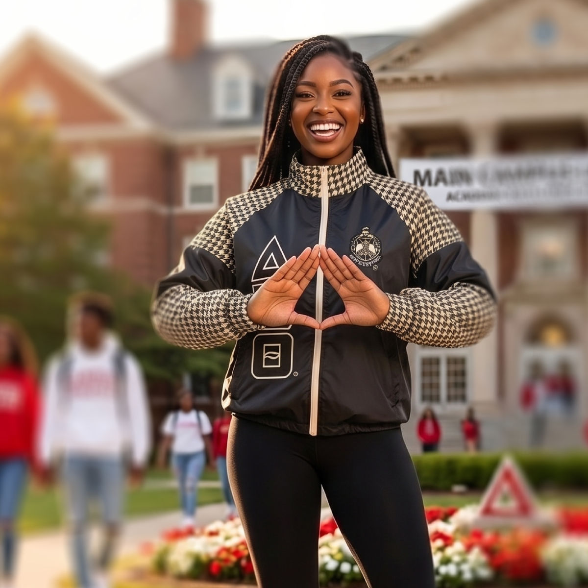 DST Greek Apparel Small Black Windbreaker Jacket