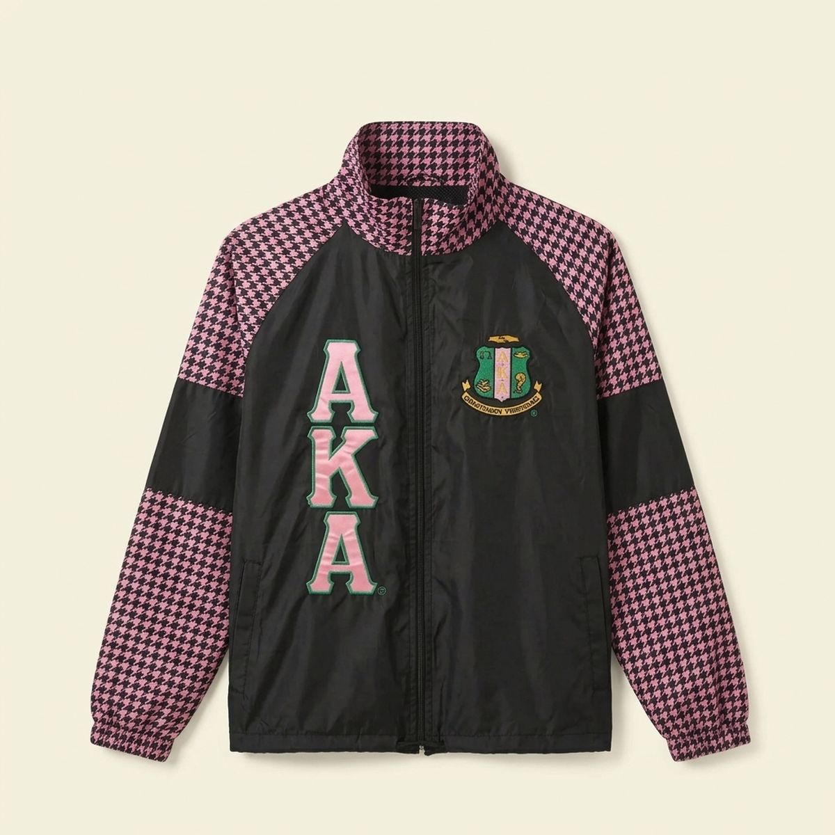 AKA Greek Apparel XLarge Black Windbreaker Jacket