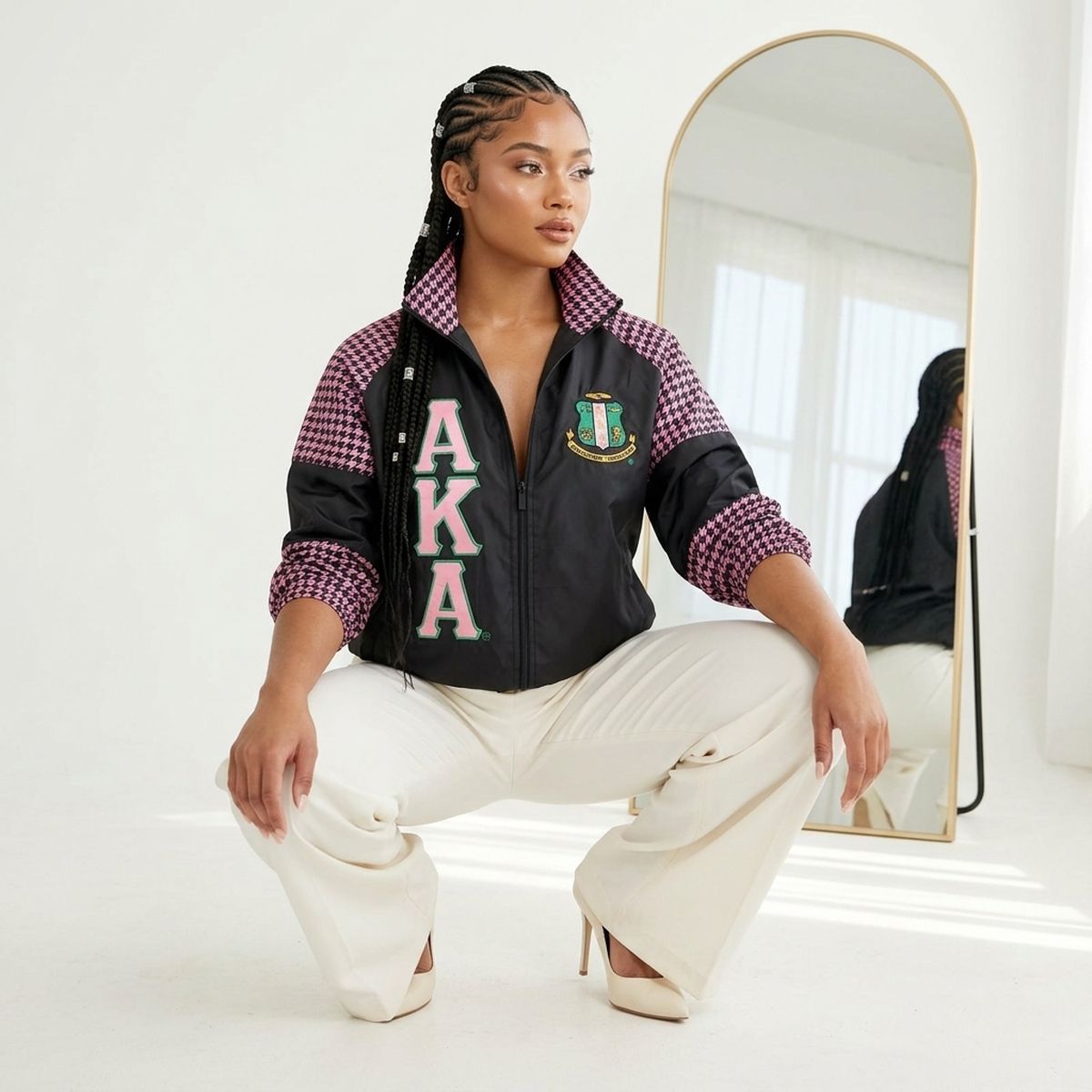 AKA Greek Apparel XLarge Black Windbreaker Jacket
