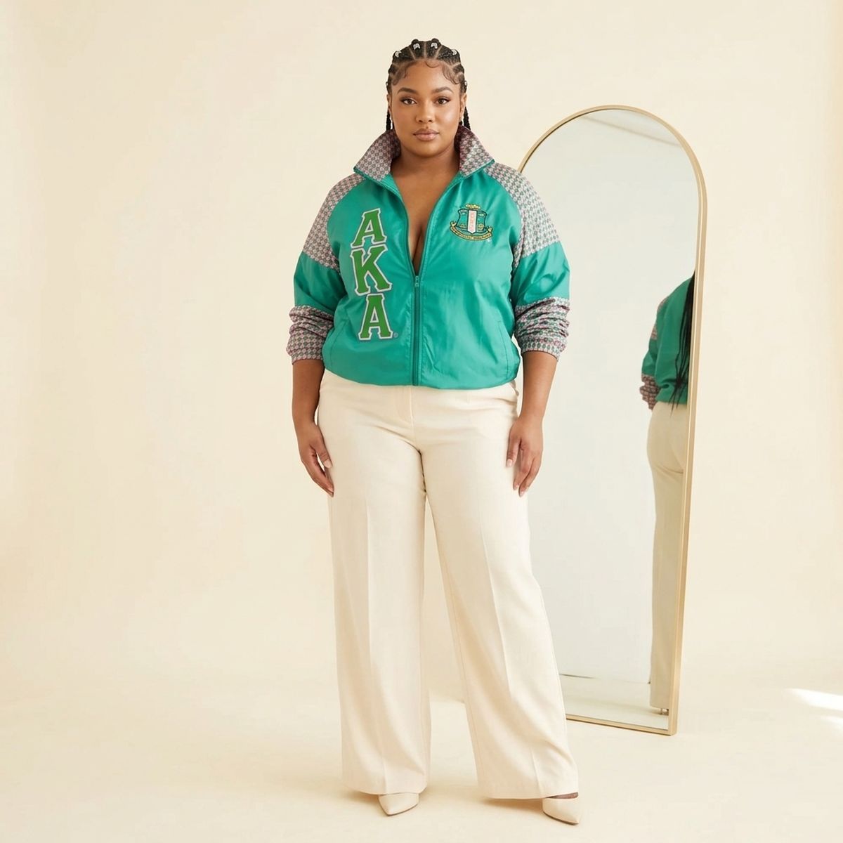 AKA Greek Apparel 5XL Green Windbreaker Jacket