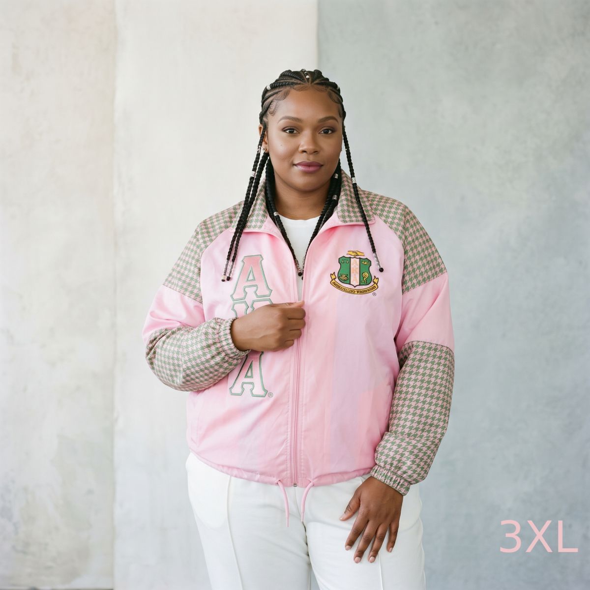 AKA Greek Apparel 3XL Pink Windbreaker Jacket