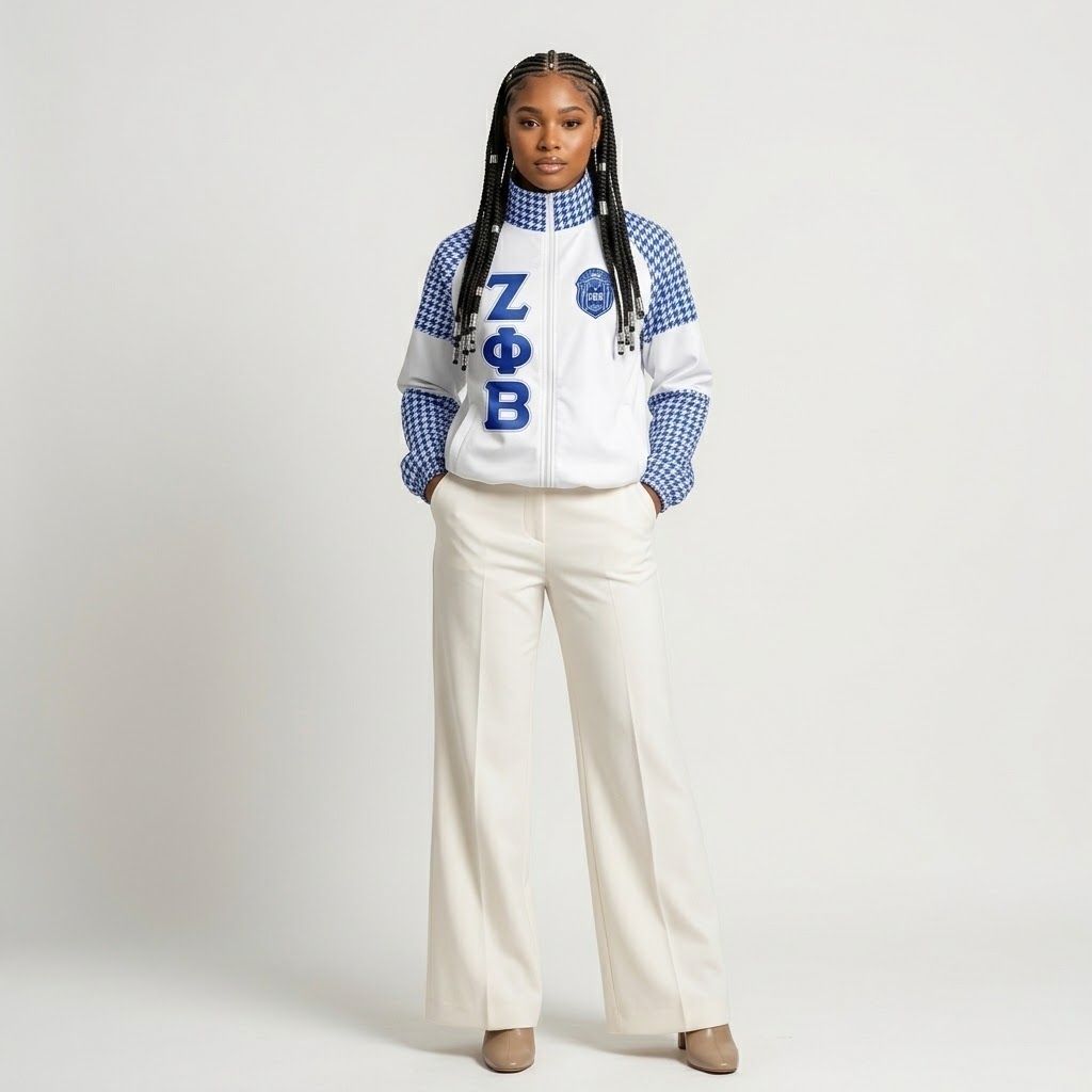 ZPB Apparel Large Blue White Windbreaker Jacket