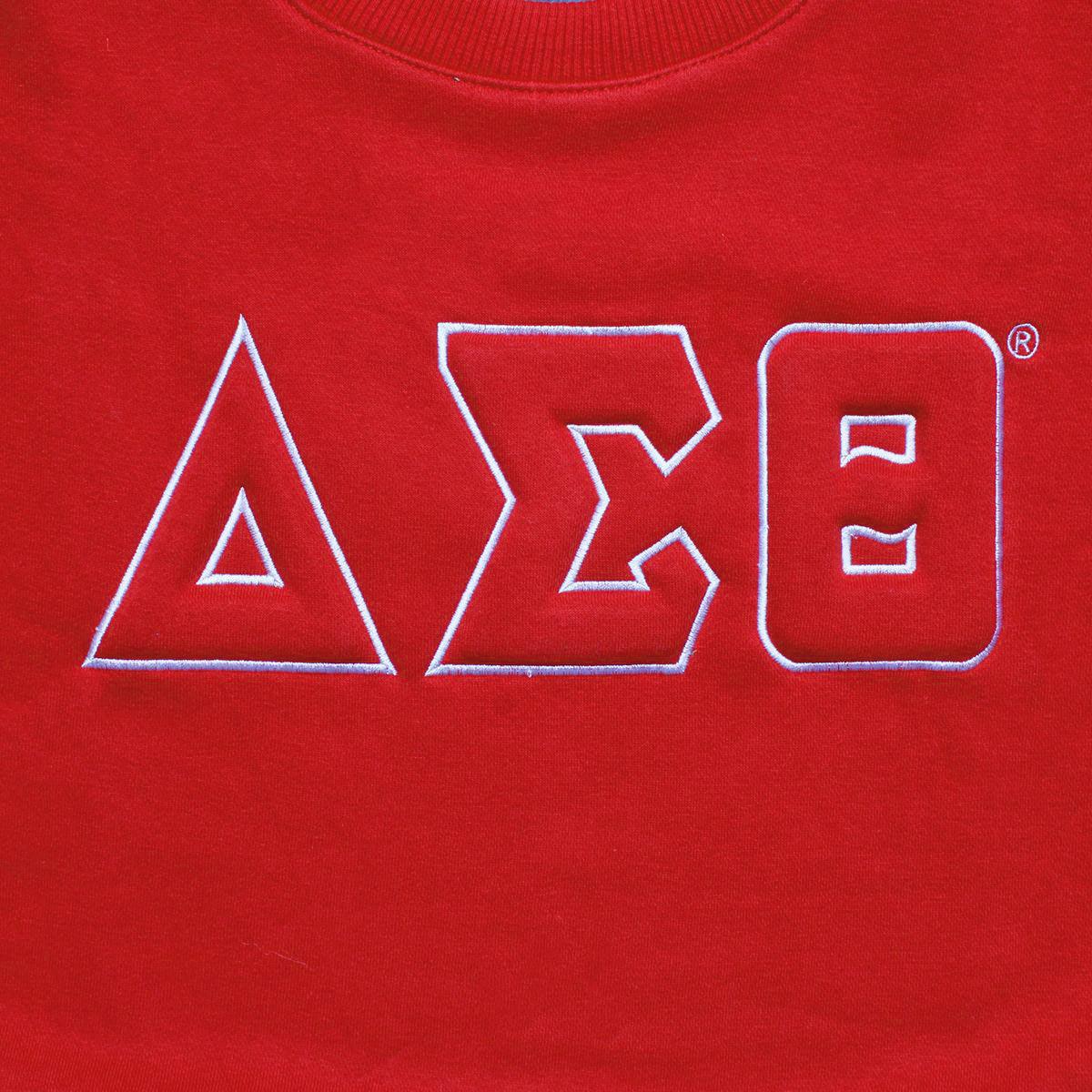 DST Greek Gear XL Red Embroidered Crew Sweatshirt