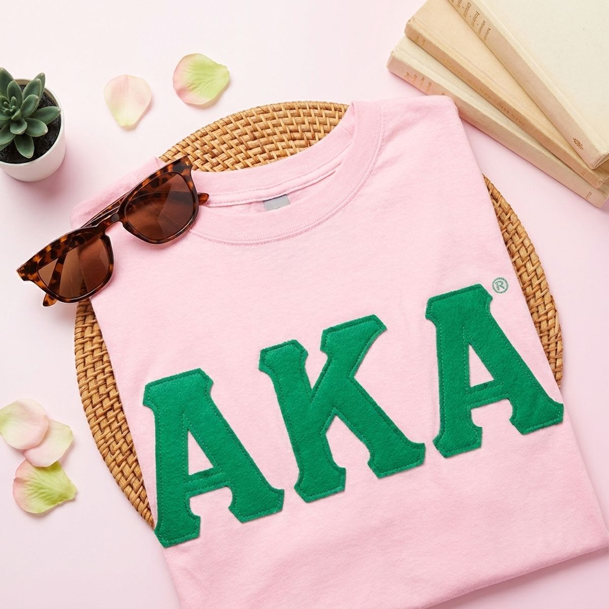 AKA Embroidered Patch XL T-Shirt Sorority Apparel
