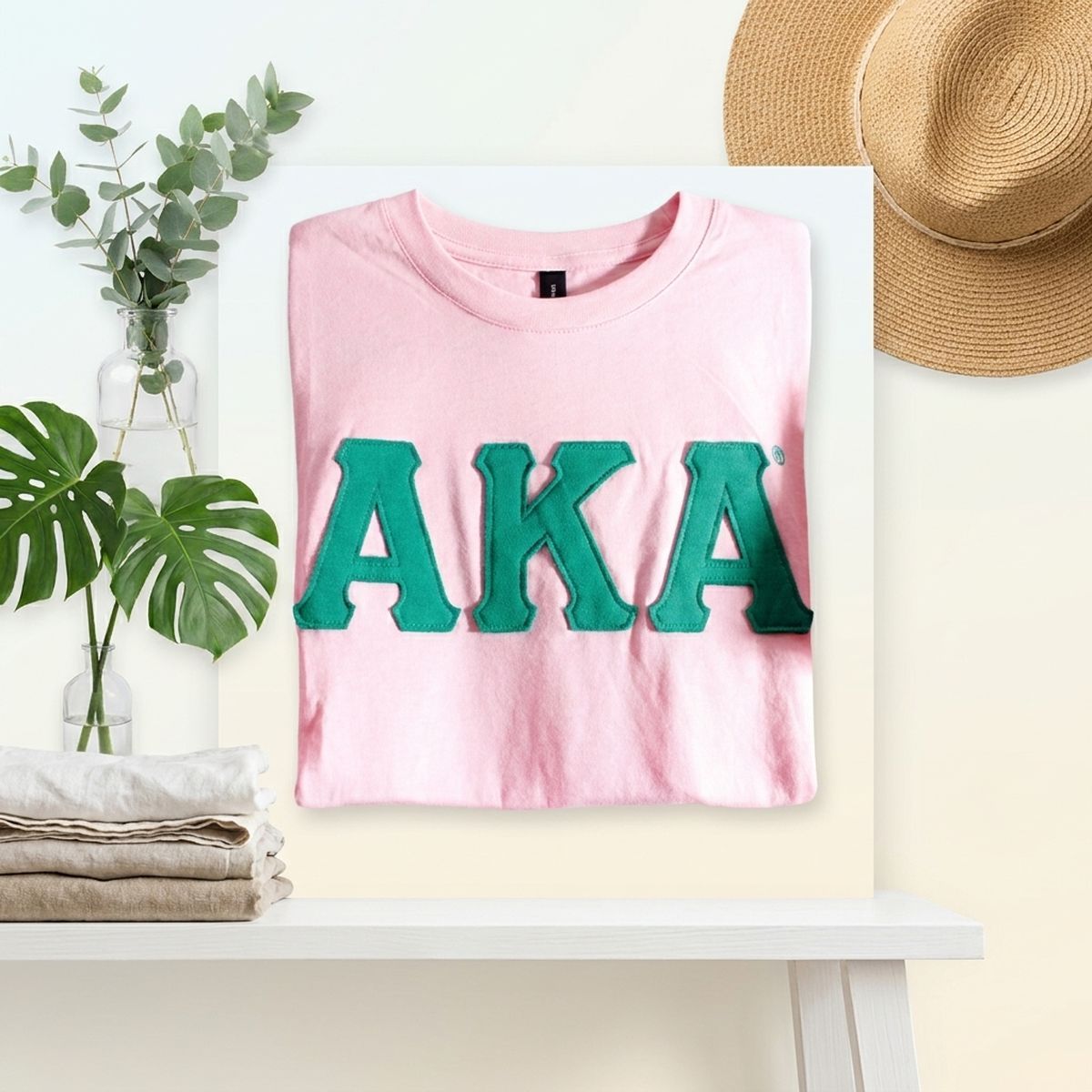 AKA Embroidered Patch M T-Shirt Sorority Apparel