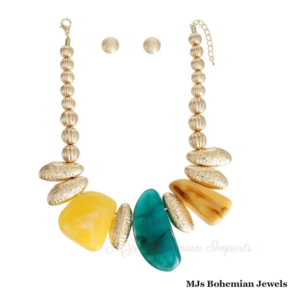 Multi Chunky Bead Bib Set