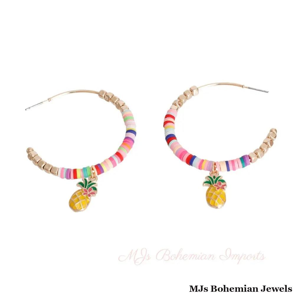 Multi Color Disc Pineapple Hoops