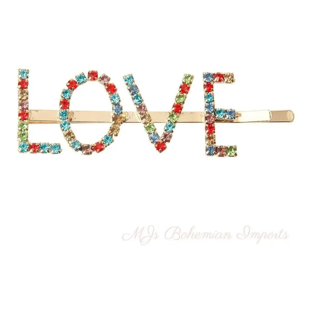 Multi Color LOVE Bobby Pin