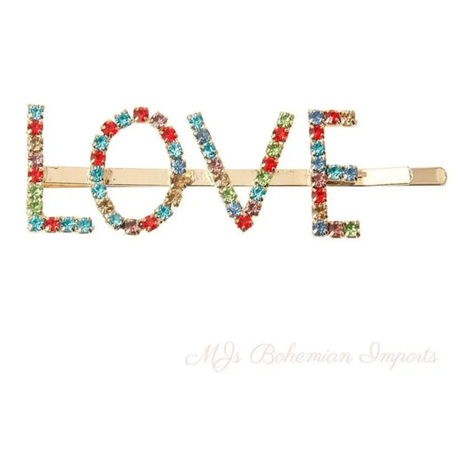 Multi Color LOVE Bobby Pin