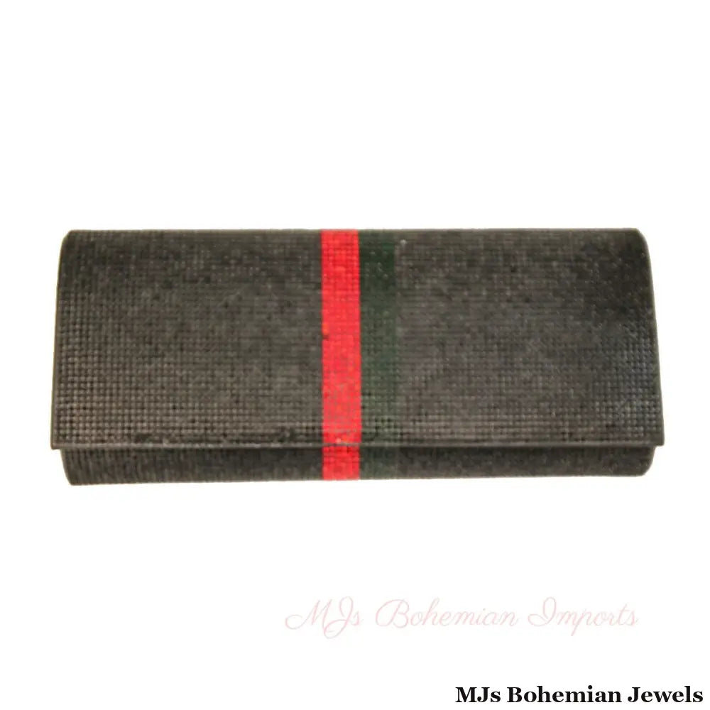 Multicolored Black Designer Style Rounded Clutch