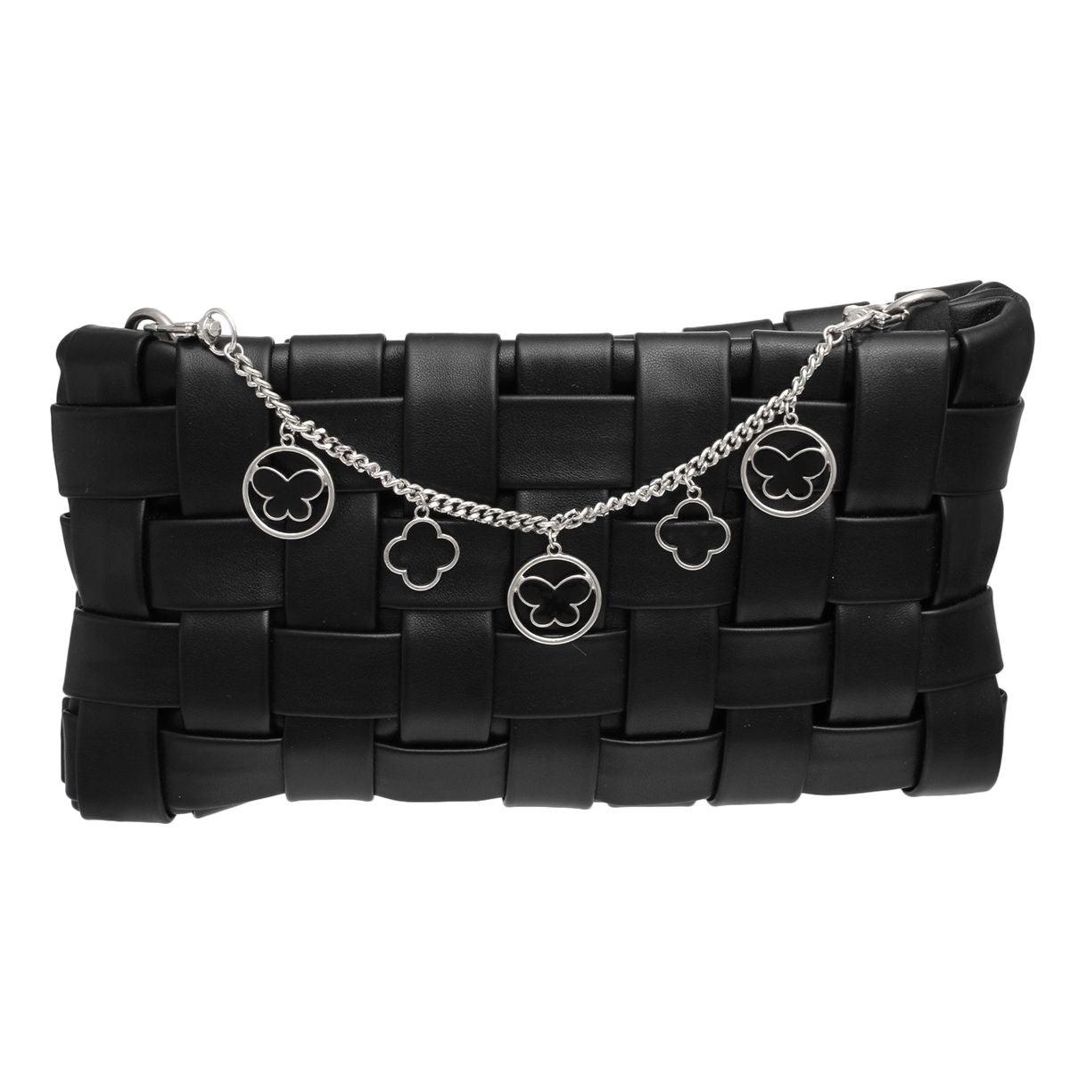 Bag Chain Silver Black Butterfly Chain for Women