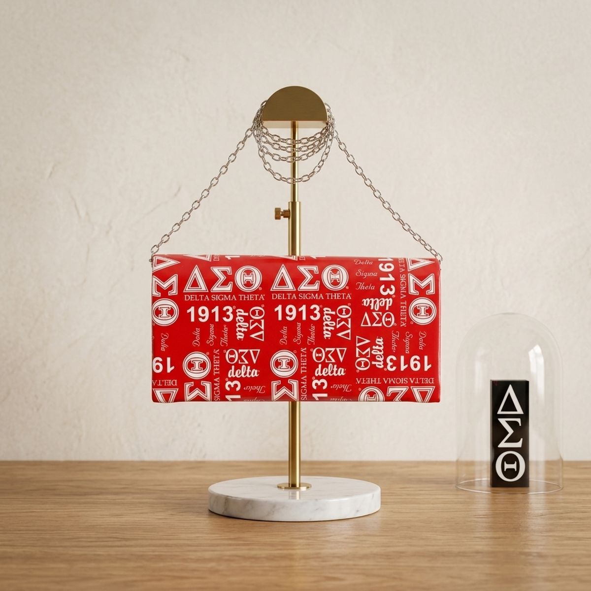 DST Sorority Pride Graphic Print Fold Over Clutch