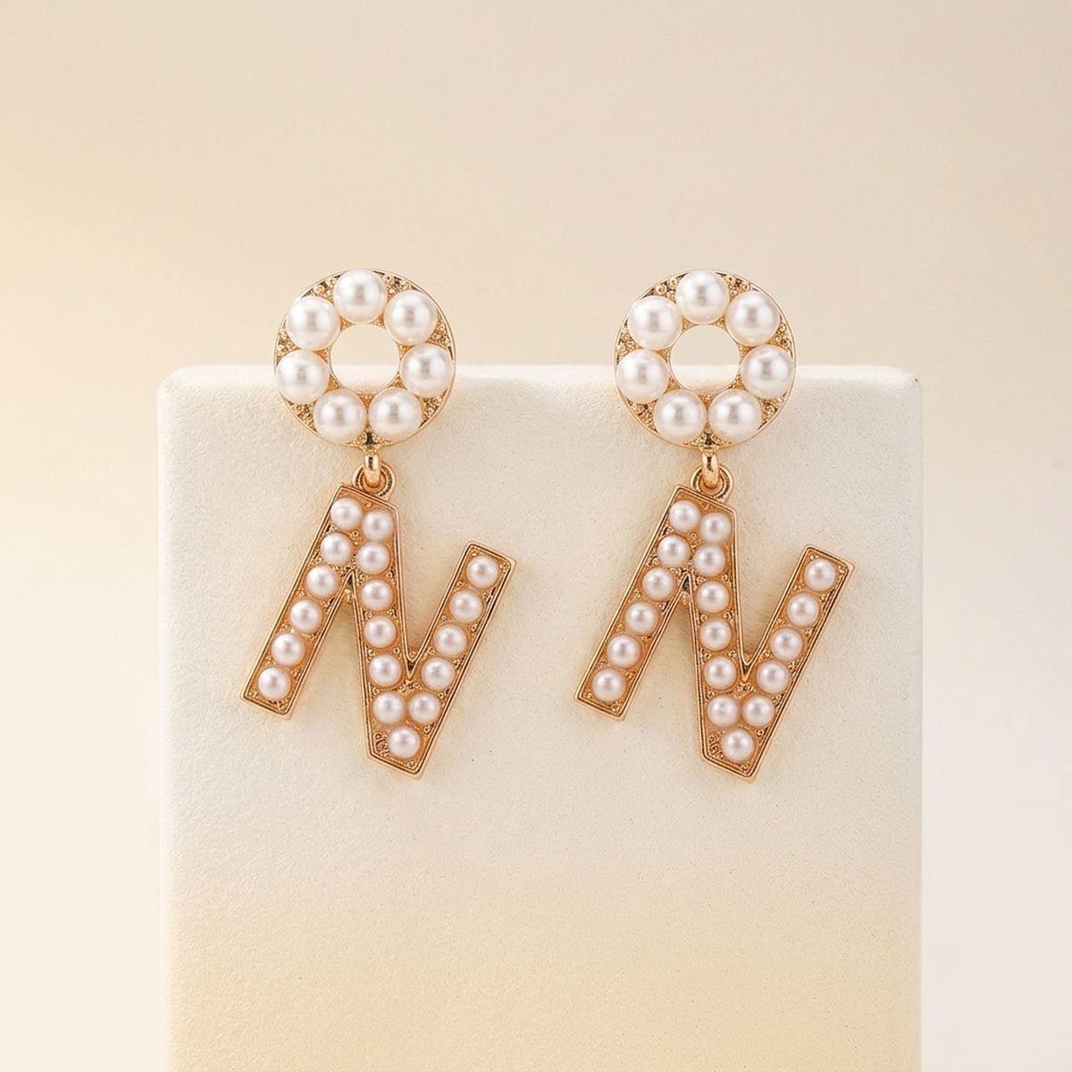 Creamy Comfort: Dangling N Earrings