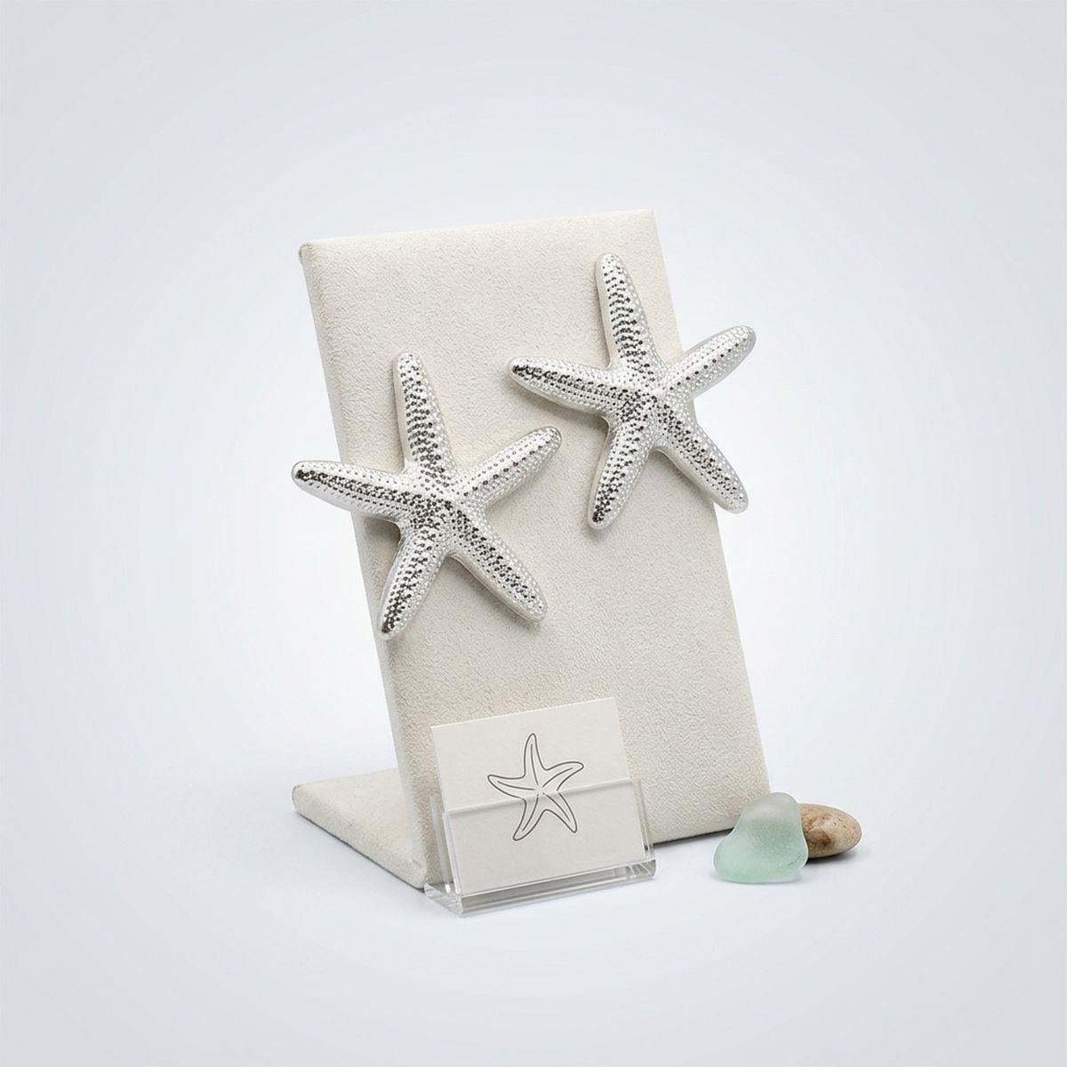 Stud Silver Starfish Seaside Sculpted Earrings