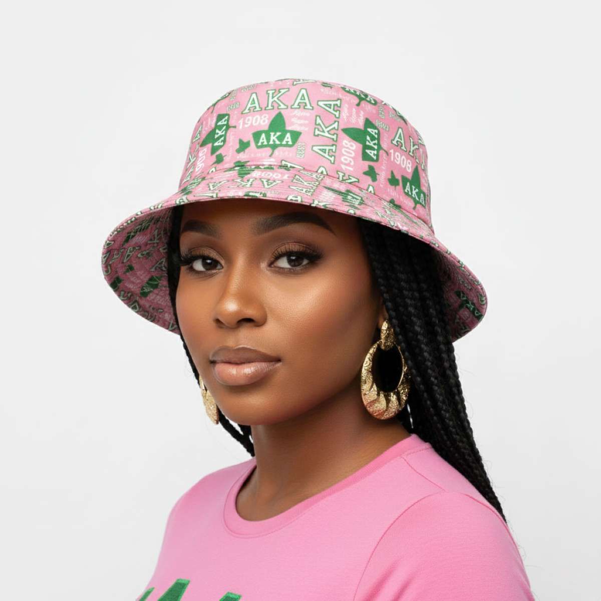 AKA Sorority Pride Graphic Print Bucket Hat