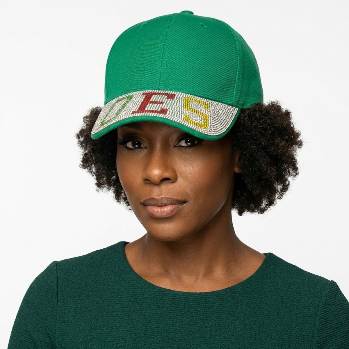 OES Green Canvas Greek Brim Baseball Cap