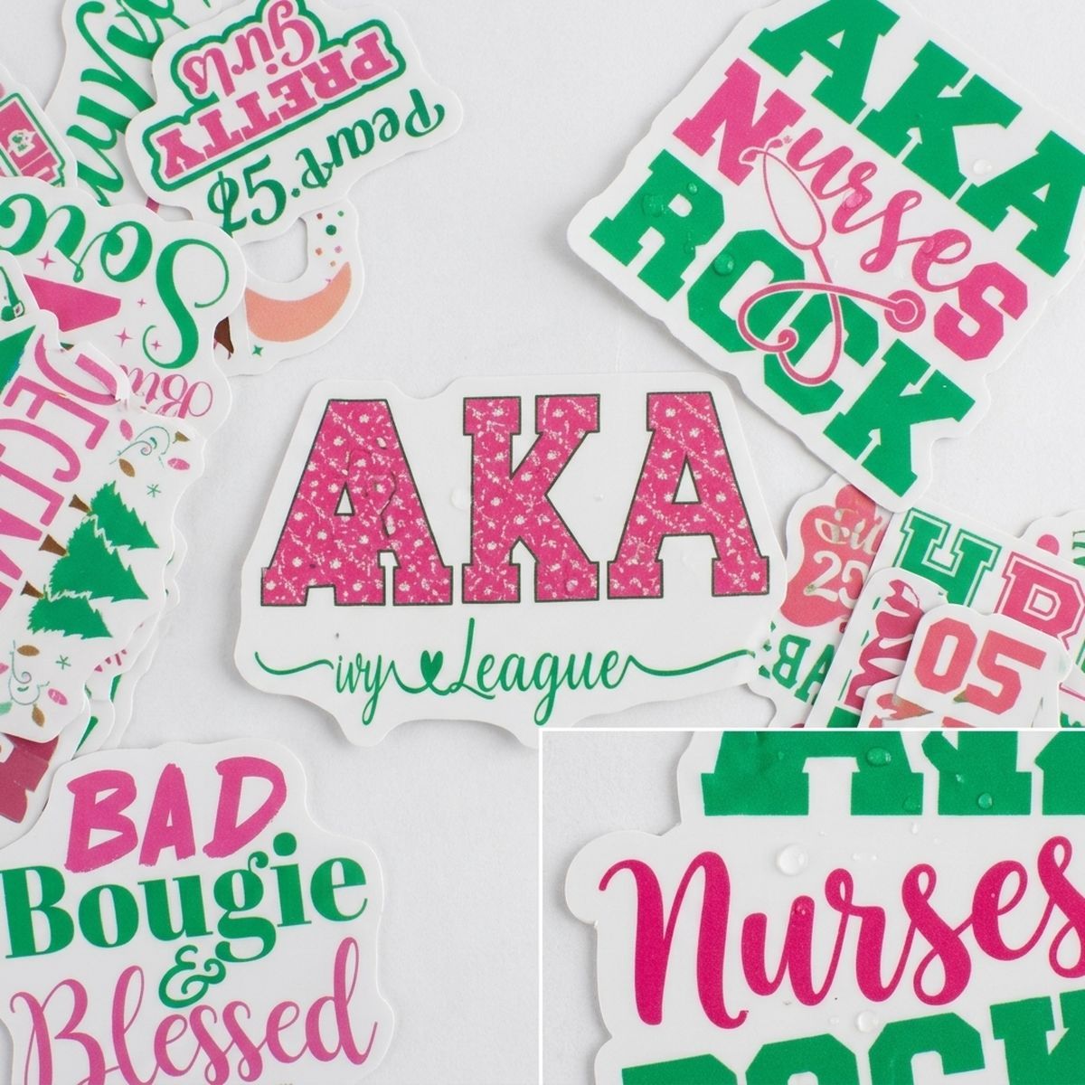 Alpha Kappa Alpha 60 Piece Sticker Set