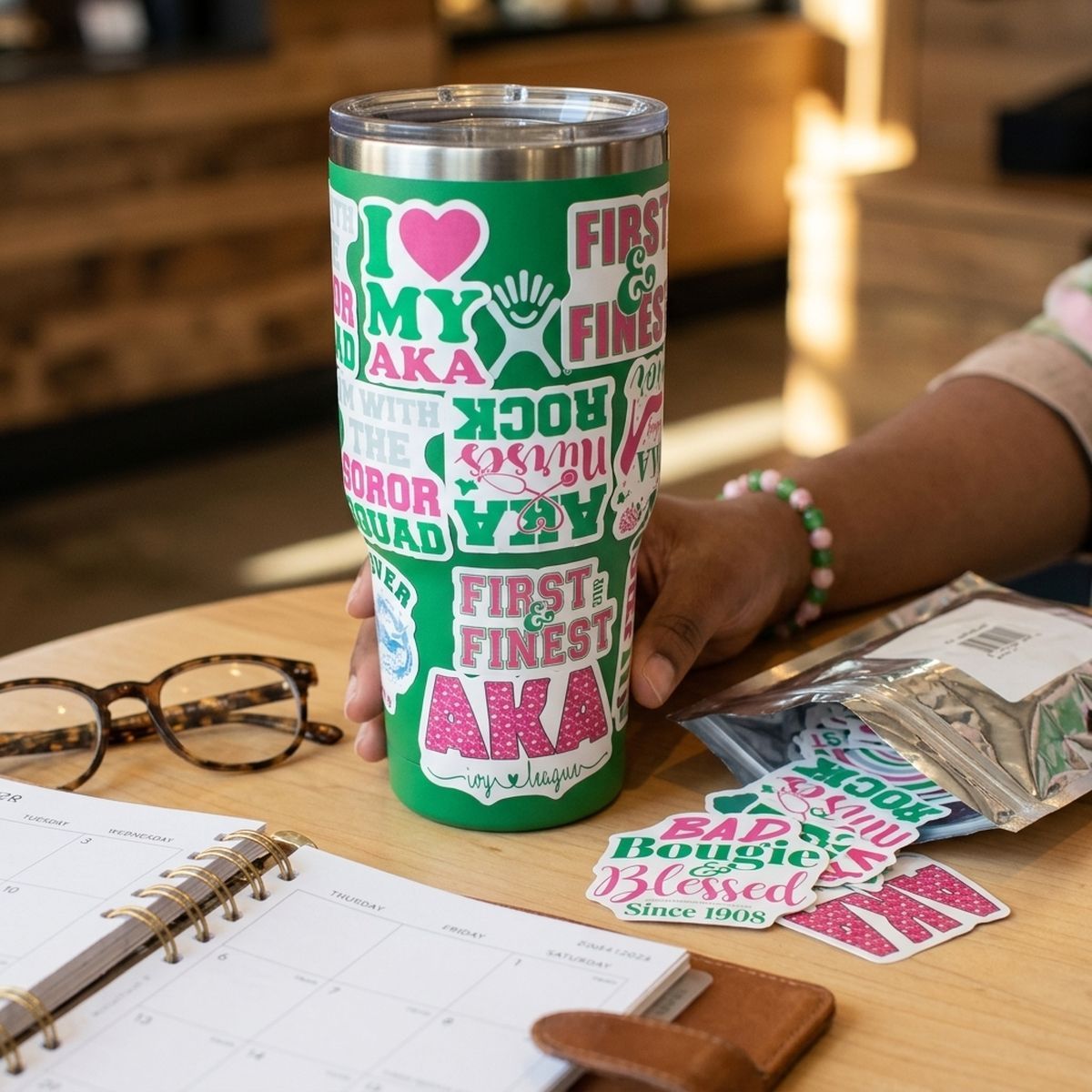 Alpha Kappa Alpha 60 Piece Sticker Set