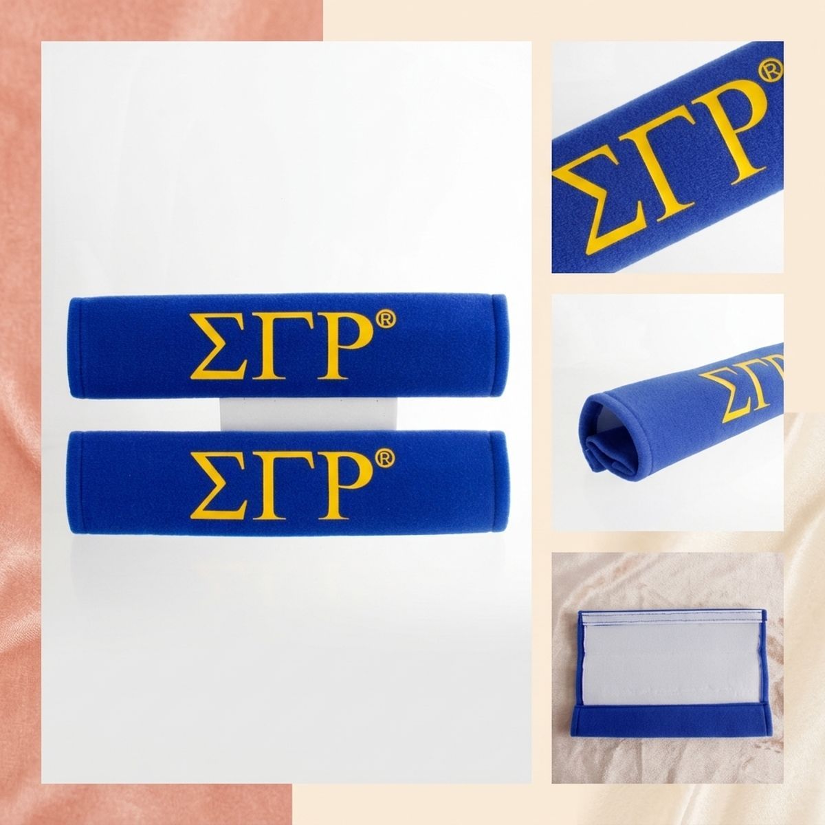Sigma Gamma Rho Blue Seat Belt Cover Set