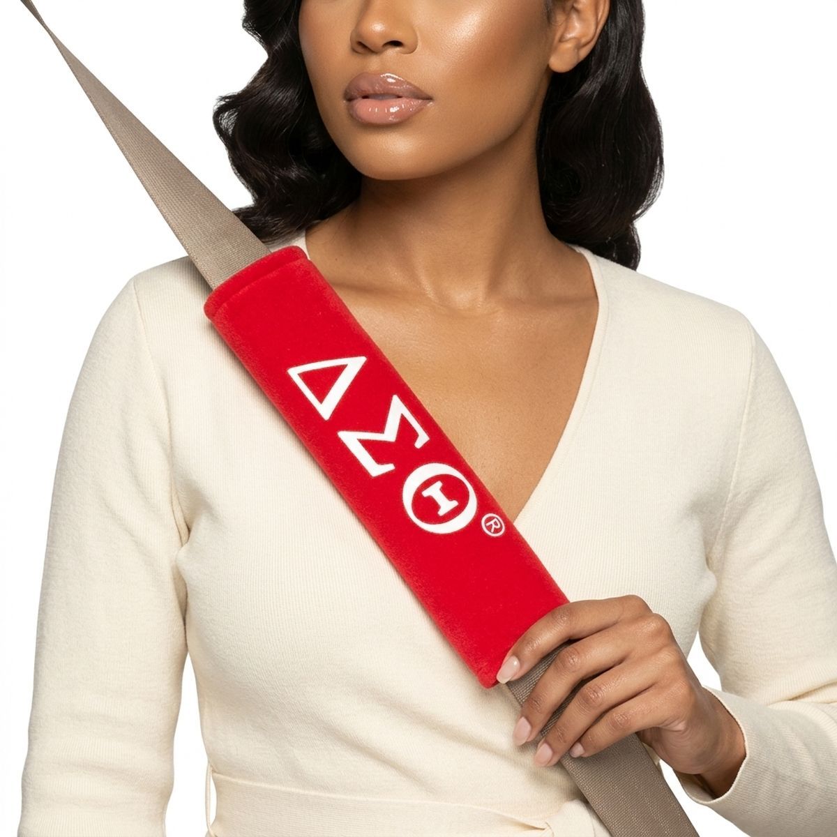 Delta Sigma Theta Red Seat Belt Cover Set