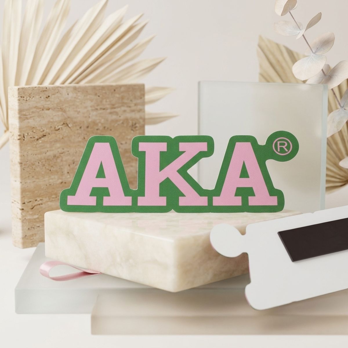 Alpha Kappa Alpha Greek Letter Car Bumper Magnet