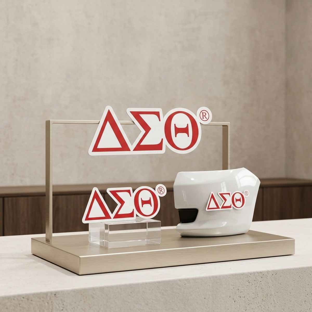 Delta Sigma Theta Greek Letter Car Bumper Magnet