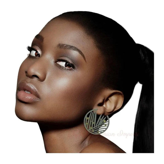 Olive Rubber Coated Leaf Hoops