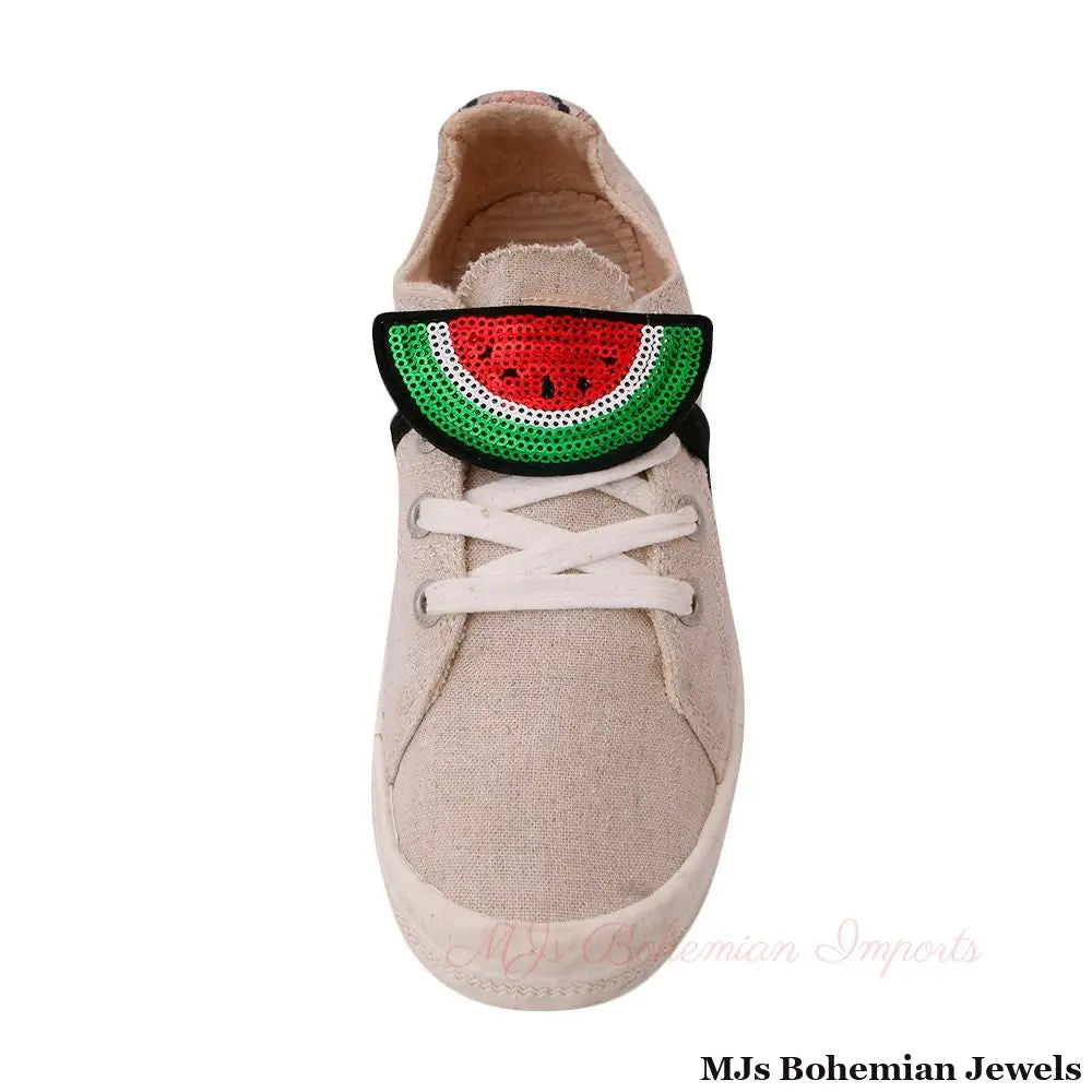 Pair of Watermelon Sequin Shoe Bands