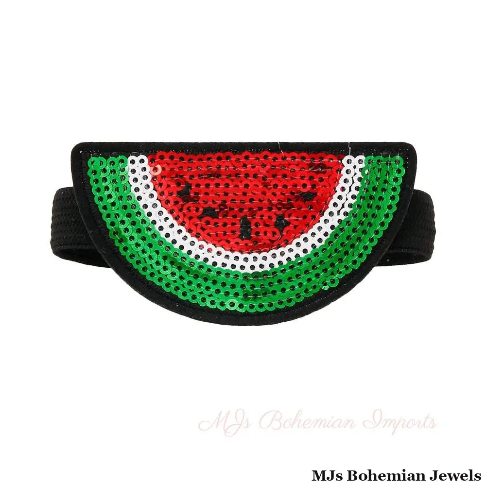 Pair of Watermelon Sequin Shoe Bands