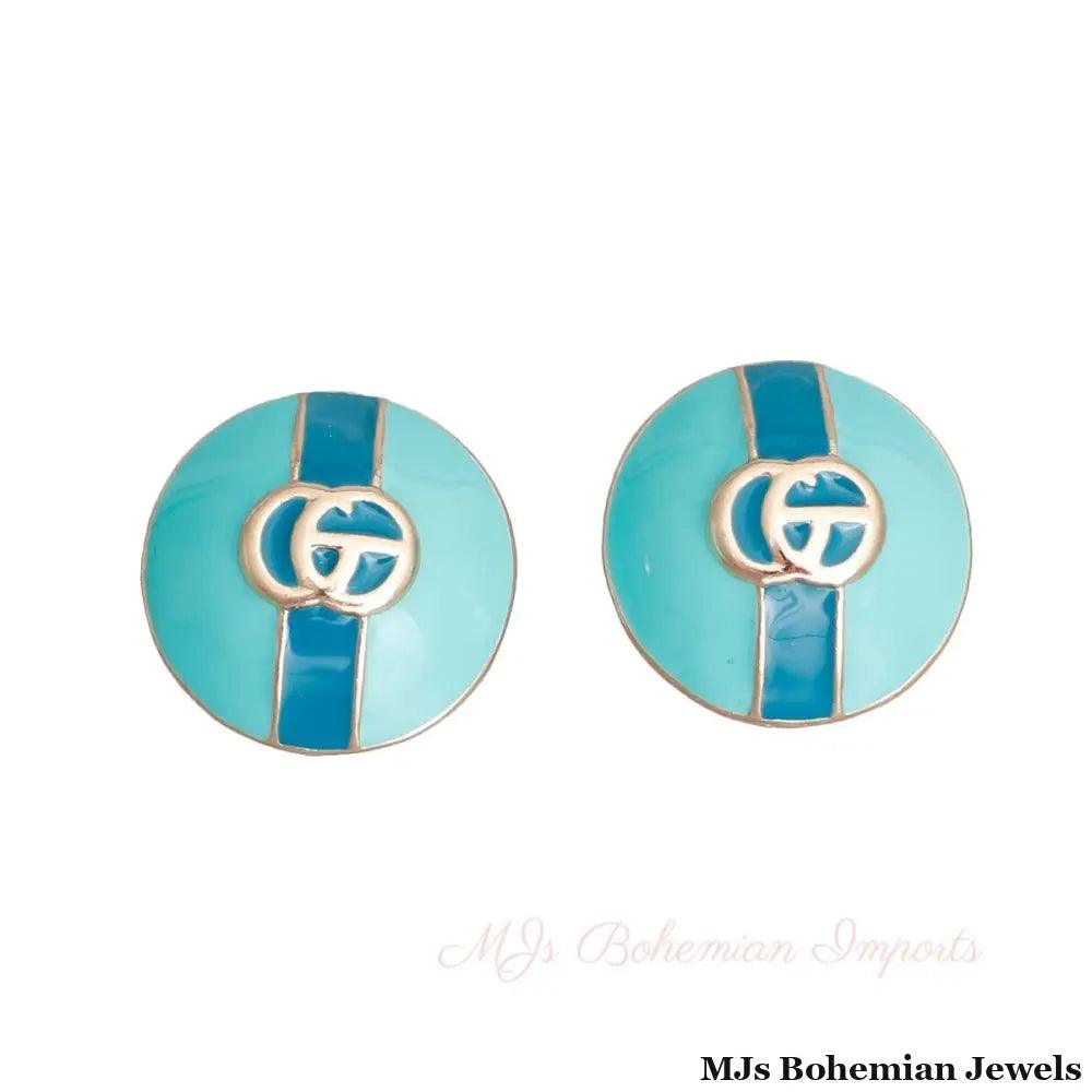 Pastel Seafoam Domed Studs - Bespoke Style