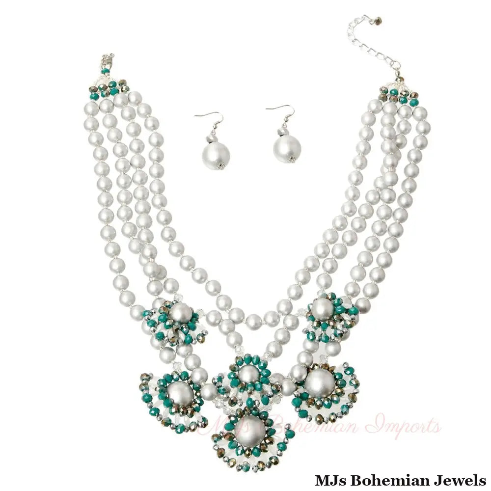 Pearl and Bead Necklace Set