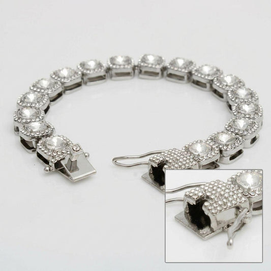 Tennis Silver Cushion Cut Crystal Luxe Bracelet