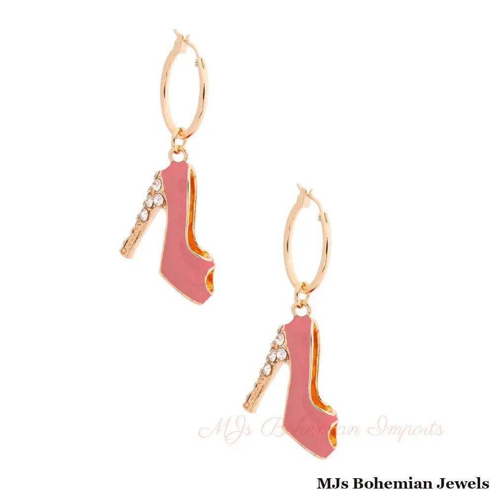 Pink Boutique High Heel Hoops