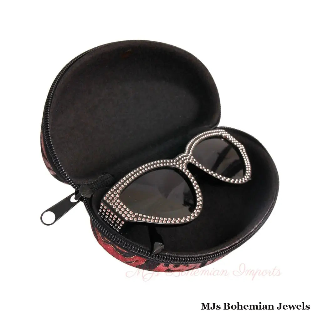 Pink Tiger Stripe Fur Sunglass Case