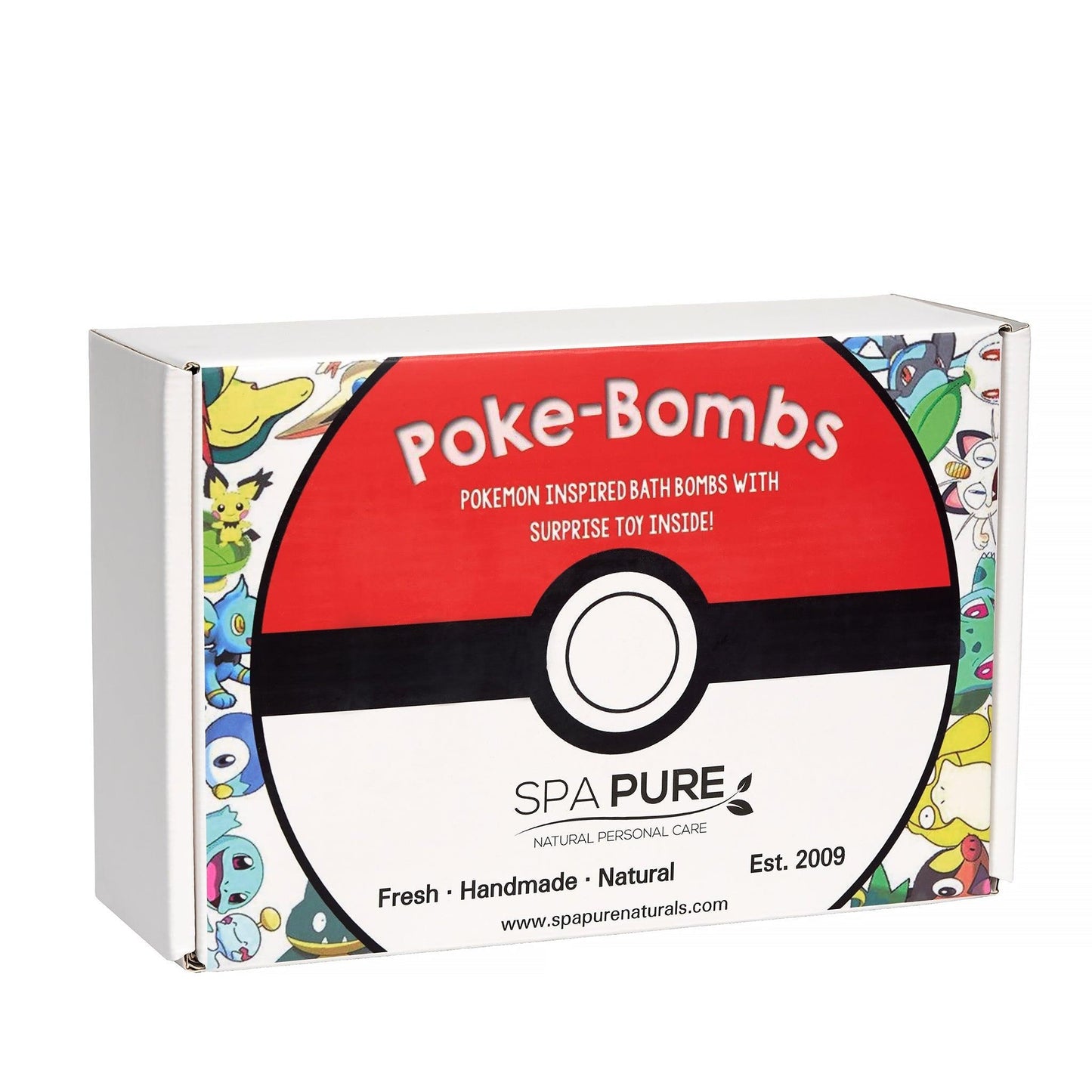 Bath Bombs for Kids: With Toys Inside, Pokemon-Inspired, Moisturizing, Natural, Large Colorful Bath Bombs (6 Count) Pack of 1