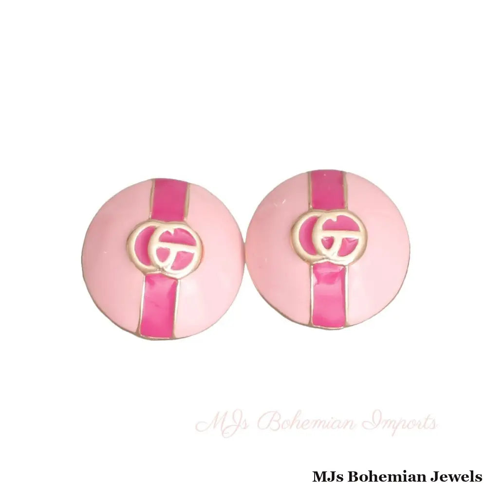 Pretty in Pink Dome Studs - Bespoke Style