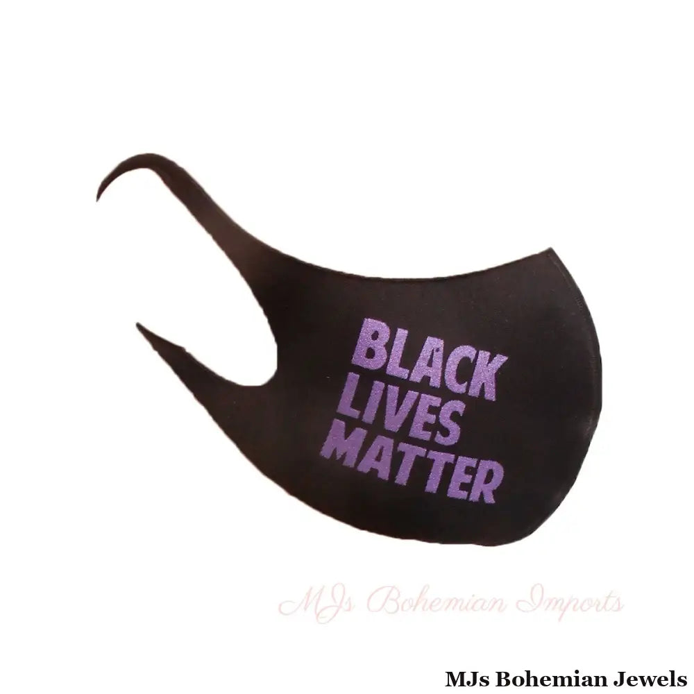 Purple Print BLACK LIVES MATTER Mask