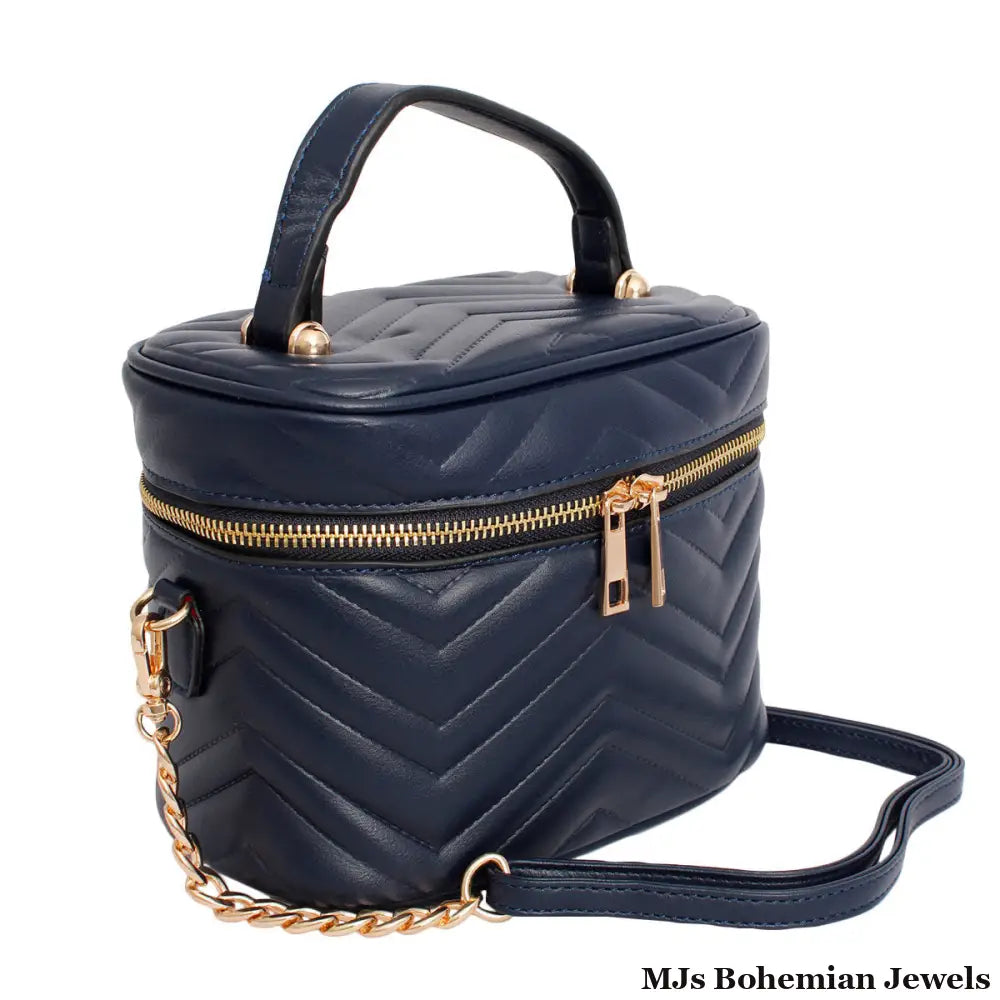 Purse Blue Vanity Case Crossbody for Women