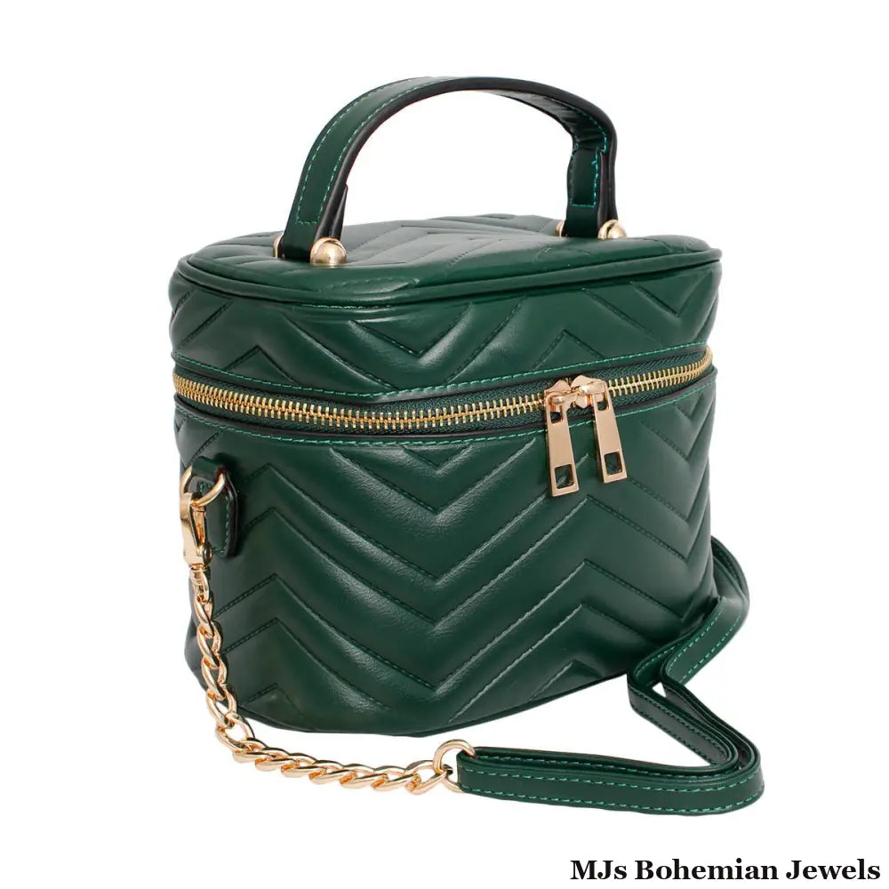 Purse Green Vanity Case Crossbody for Women