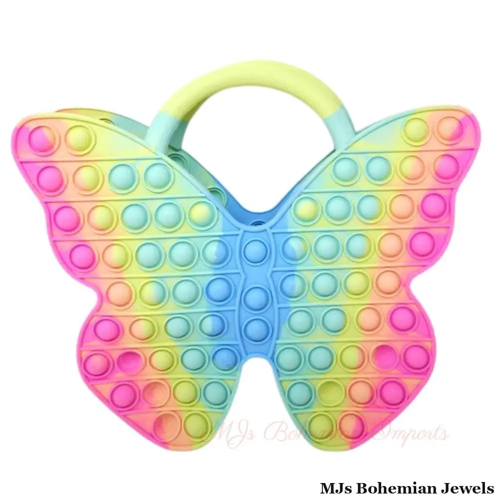 Rainbow Butterfly Bubble Pop Bag