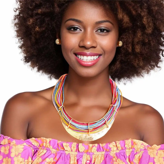 Rainbow Cord Rigid Collar Set