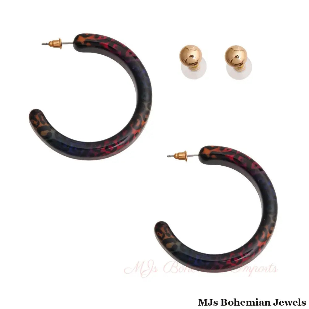 Rainbow Leopard Hoop Set