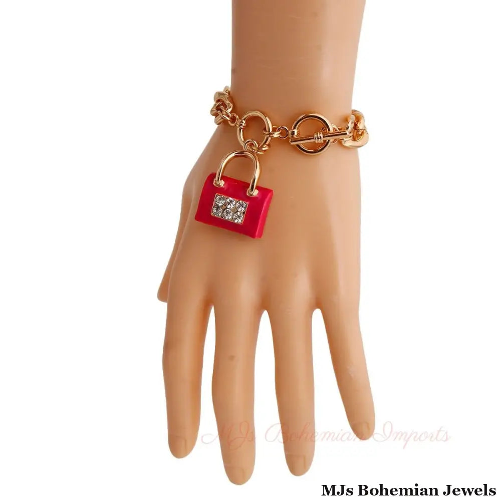 Red Boutique Handbag Bracelet
