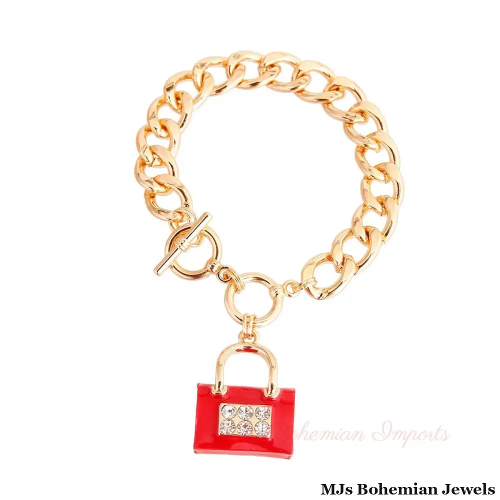 Red Boutique Handbag Bracelet