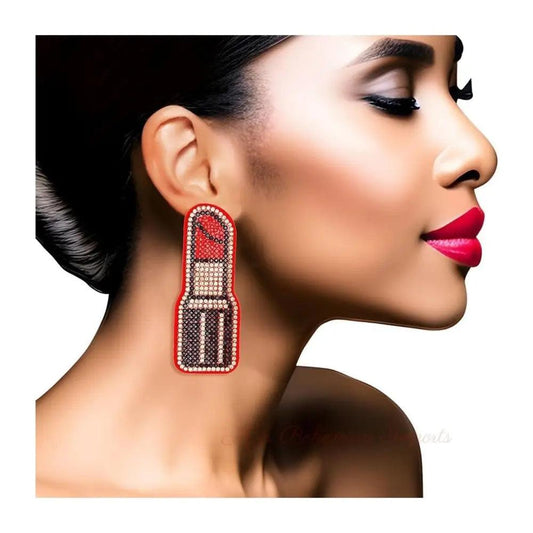 Red Lipstick Earrings