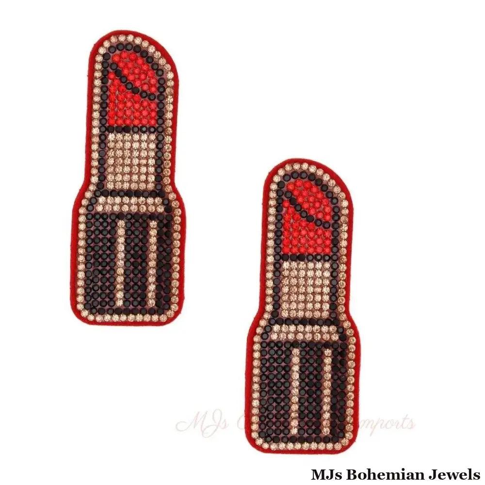 Red Lipstick Earrings
