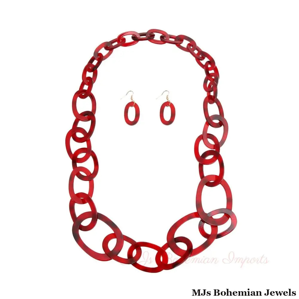 Red Tortoiseshell Graduated Link Set