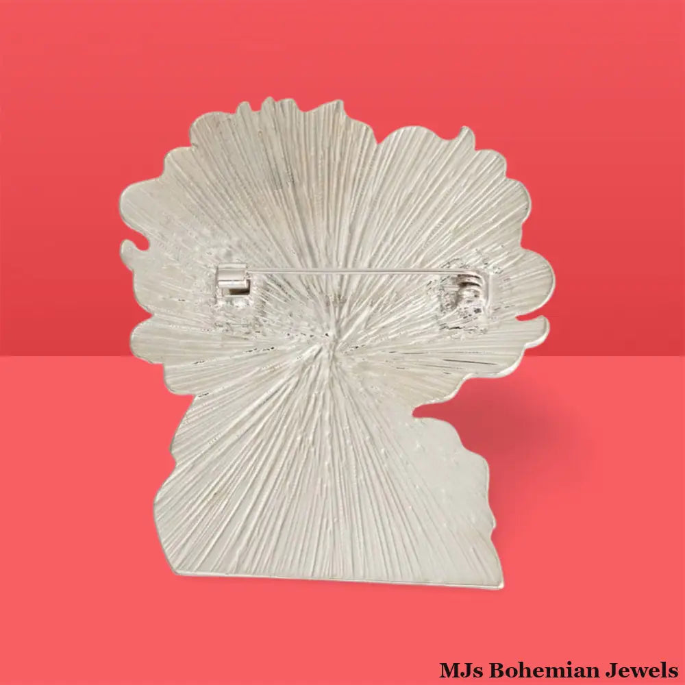 Red White Curly Hair Woman Pin